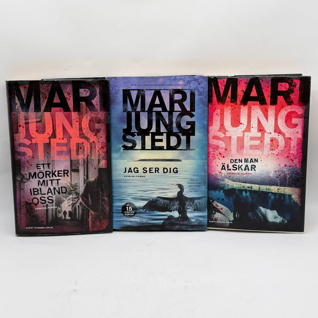 Mari Jungstedt kriminalromaner inbundet bokpaket 3 st