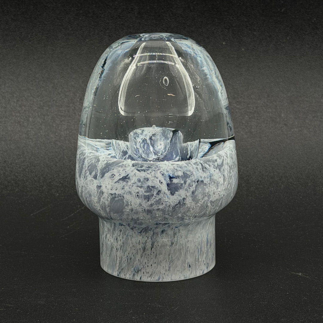 Unik blå glasvas med elegant design