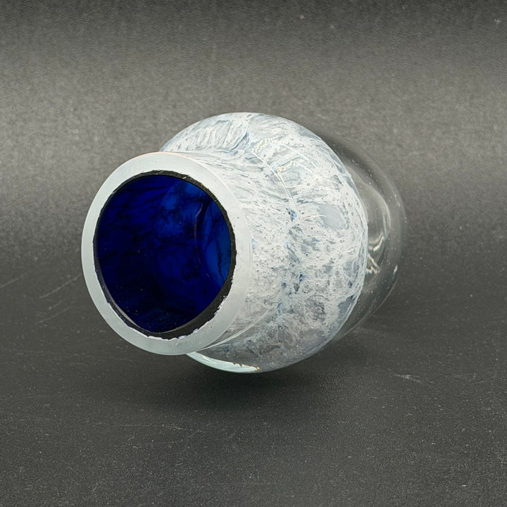 Unik blå glasvas med elegant design