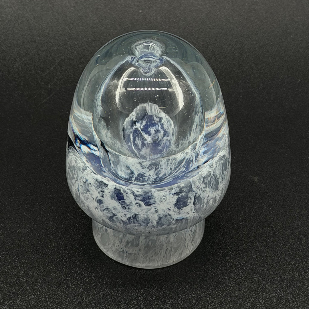 Unik blå glasvas med elegant design