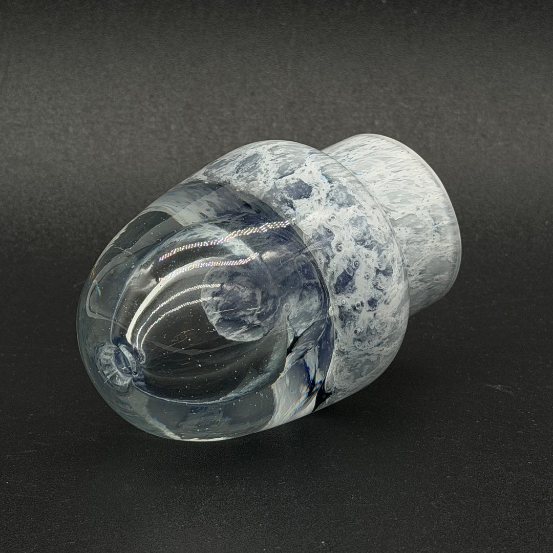 Unik blå glasvas med elegant design