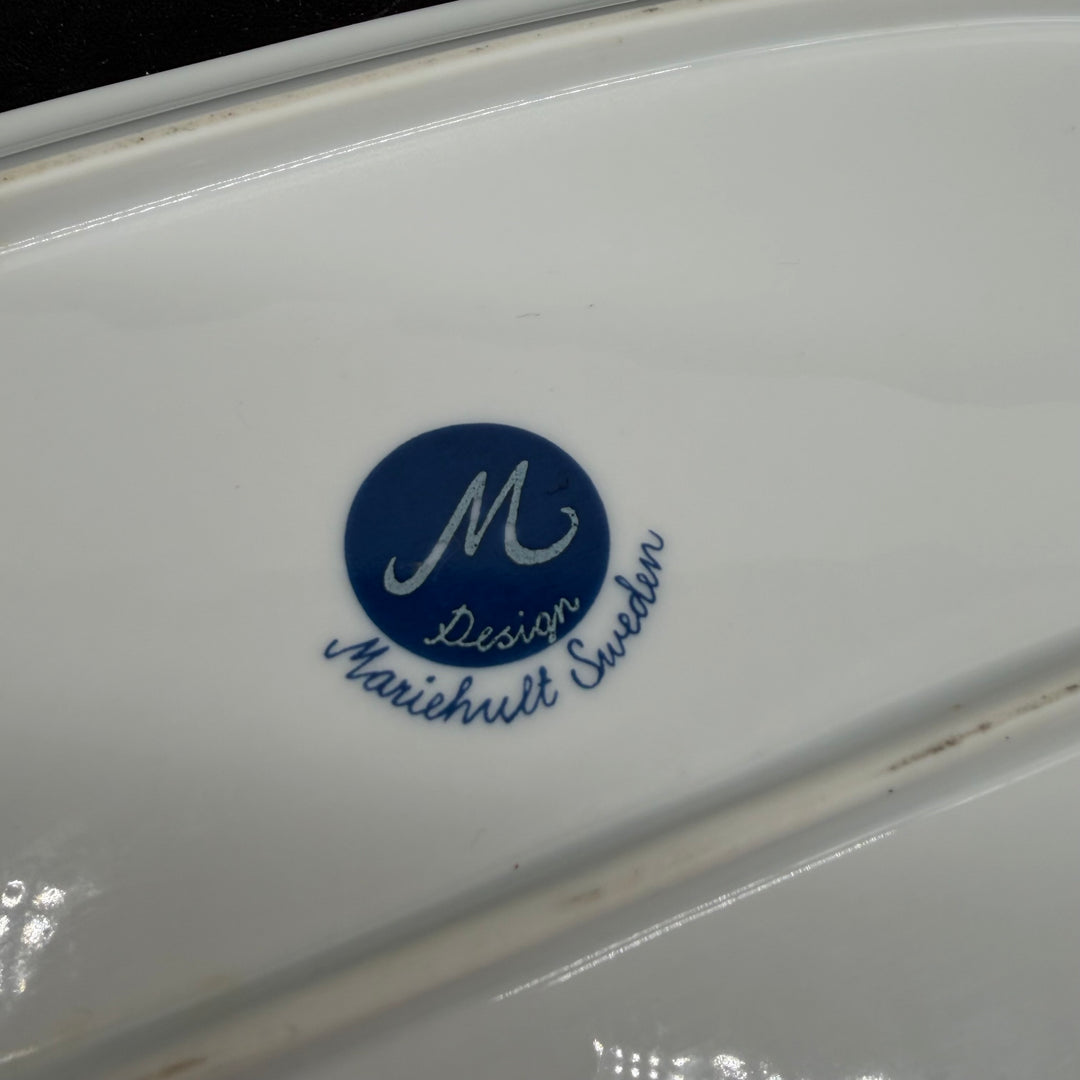 Mariehult retro serveringsfat med blommönster