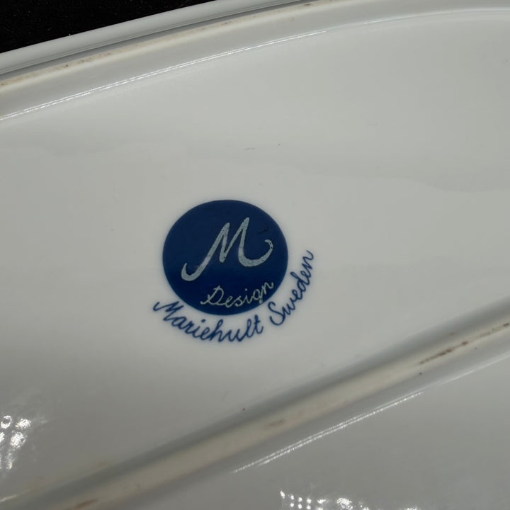 Mariehult retro serveringsfat med blommönster