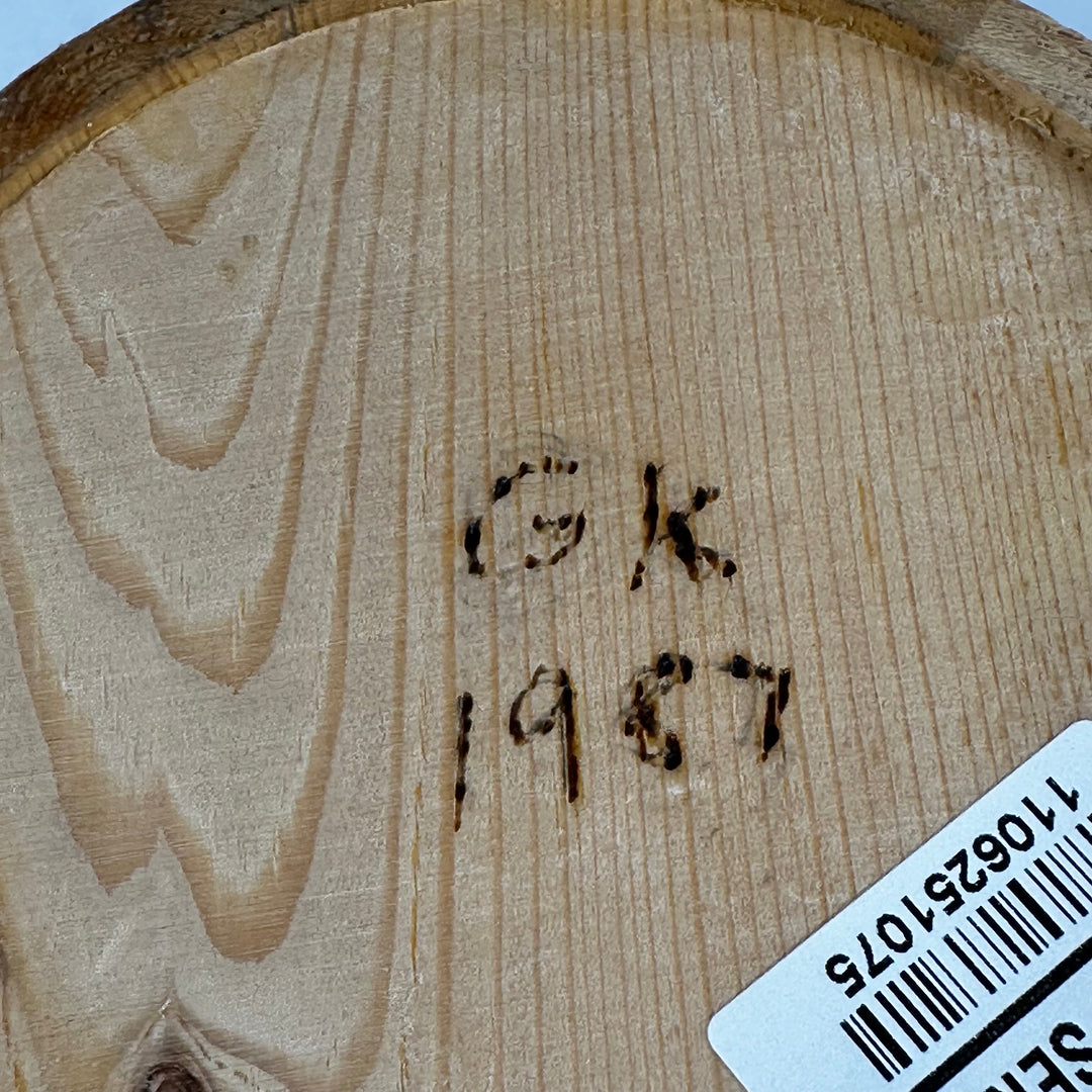 Vintage träbägare med lock retro 1987