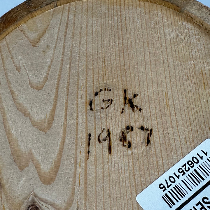 Vintage träbägare med lock retro 1987