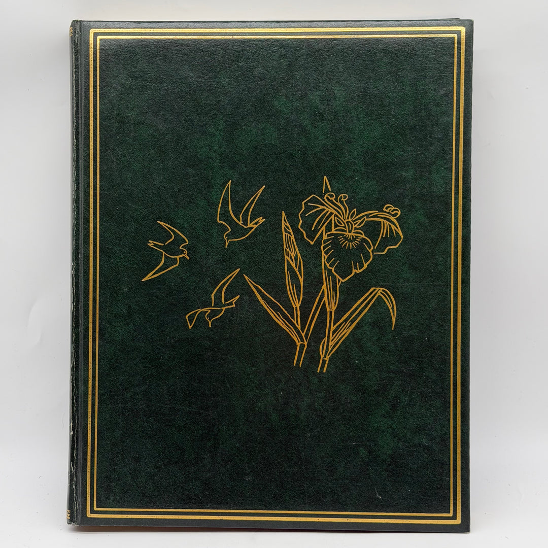 Levande vatten inbunden bok mörkgrön vintage