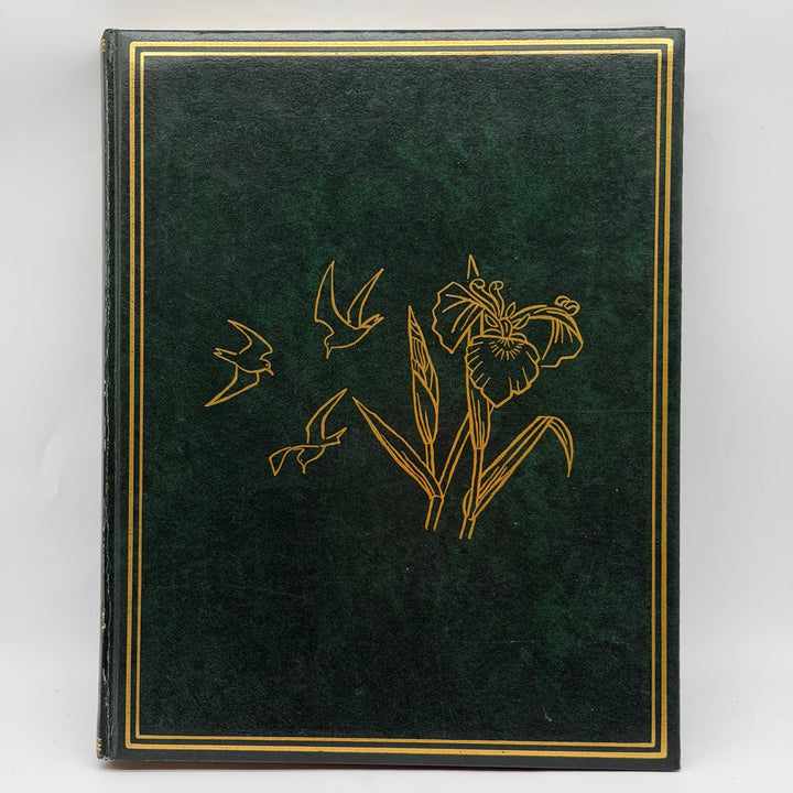 Levande vatten inbunden bok mörkgrön vintage