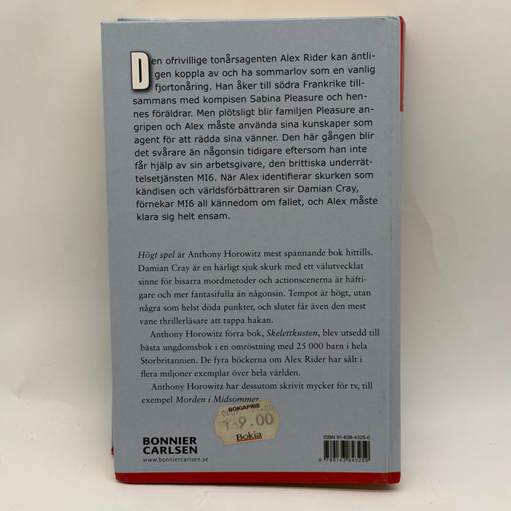 Högt spel ungdomsbok Alex Rider inbunden