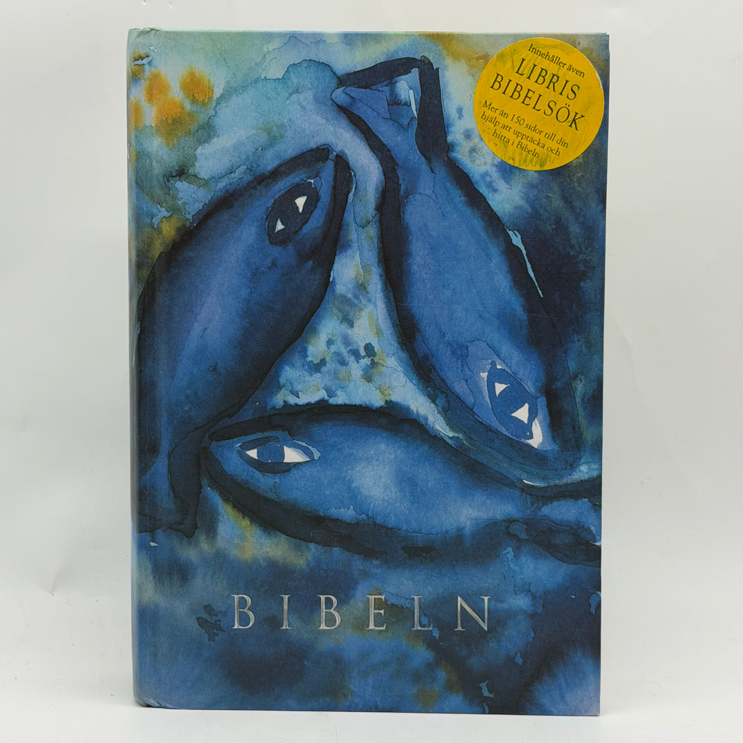 Svensk illustrerad Bibel blå inbunden Libris