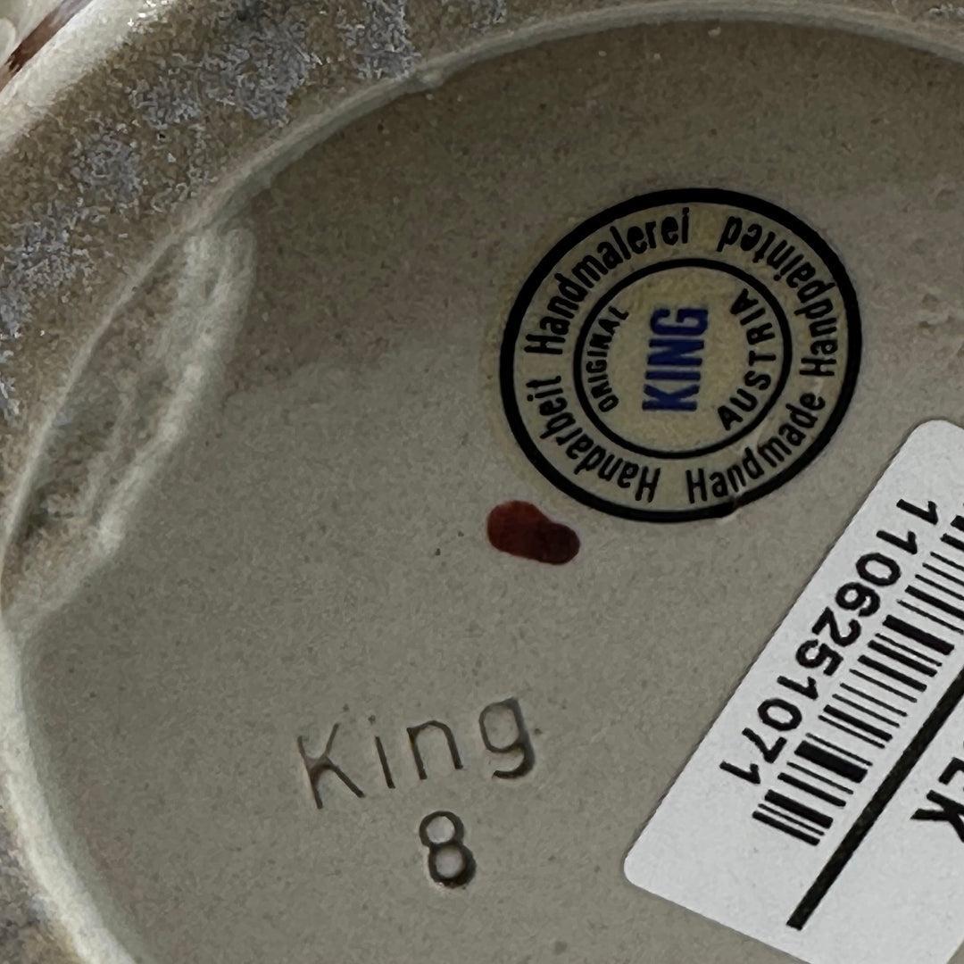 Handmålad keramikvas med stenbocksmotiv från King