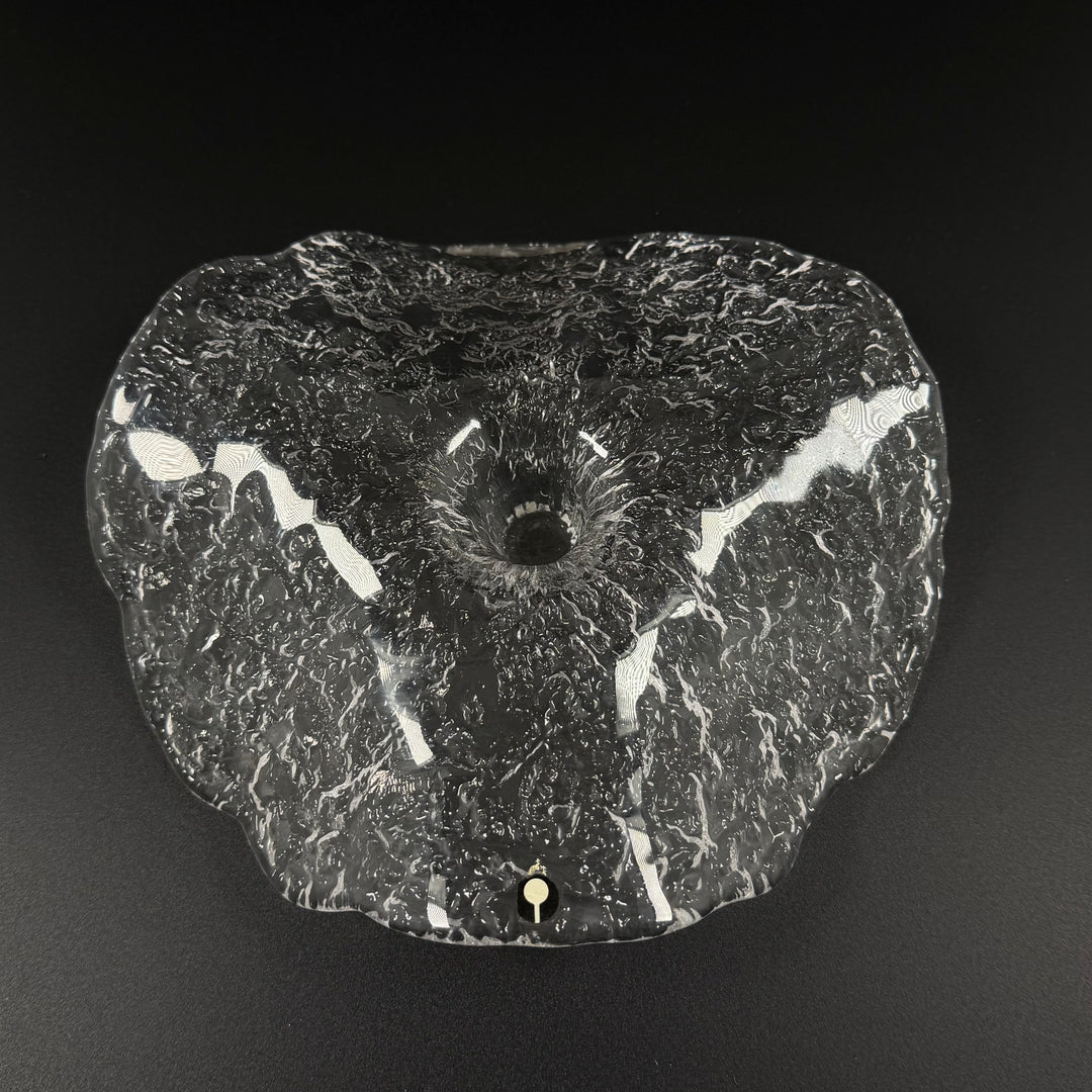 Manet Ljusstake i glas från Pukeberg