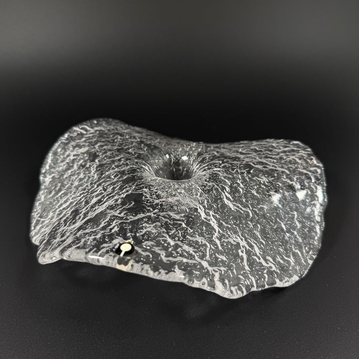 Manet Ljusstake i glas från Pukeberg