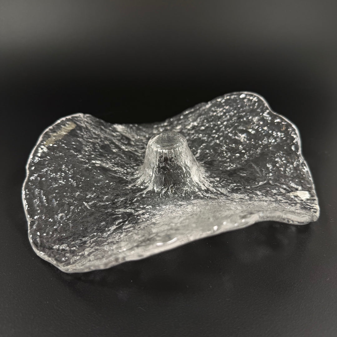 Manet Ljusstake i glas från Pukeberg