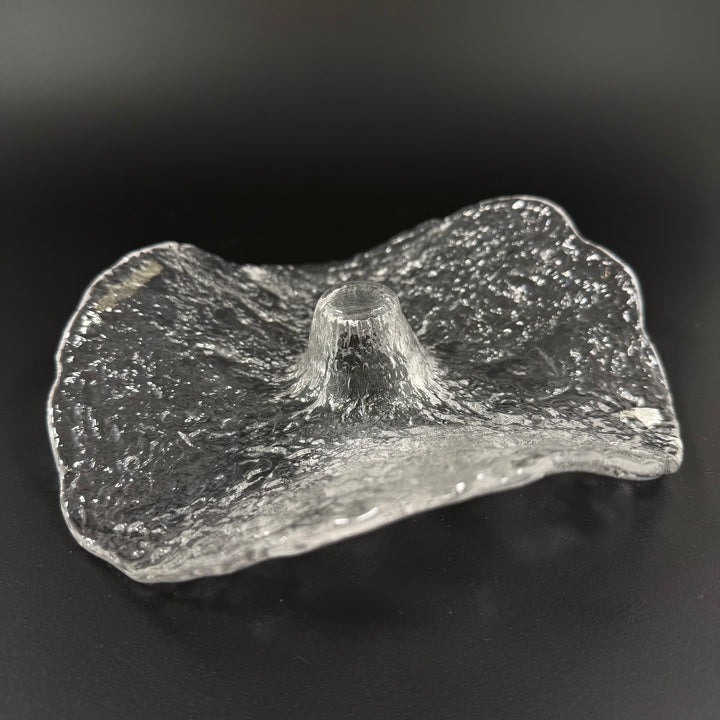 Manet Ljusstake i glas från Pukeberg