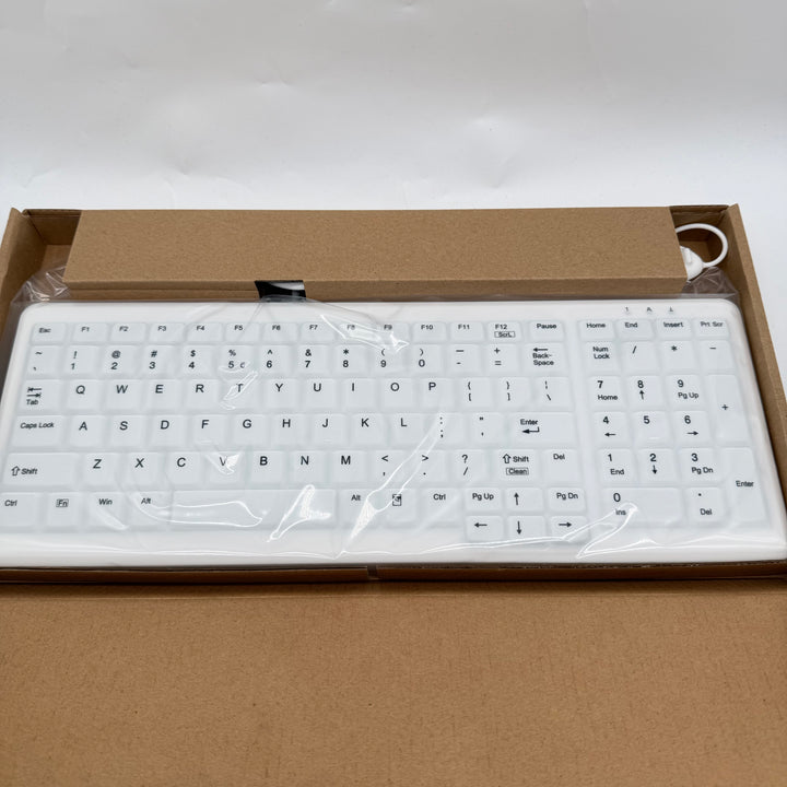 Vitt fullstort USB-tangentbord TG3 Electronics