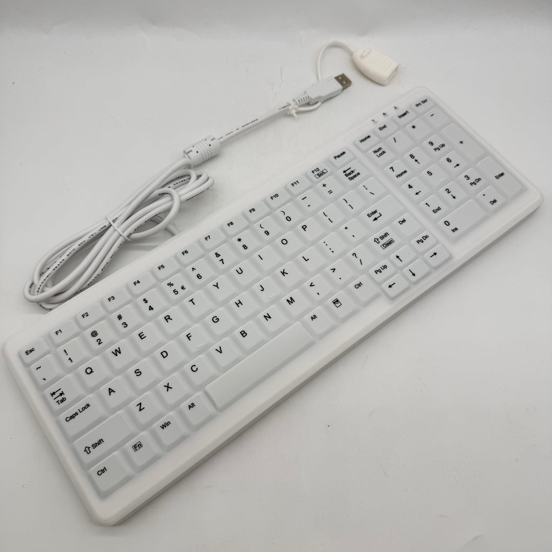 Vitt fullstort USB-tangentbord TG3 Electronics