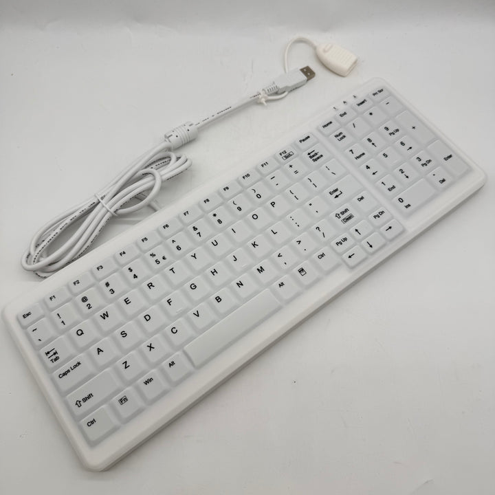 Vitt fullstort USB-tangentbord TG3 Electronics