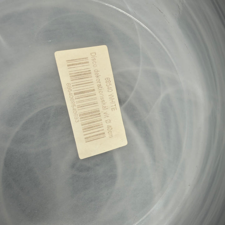 Elegant vit dekorativ tallriken i glas