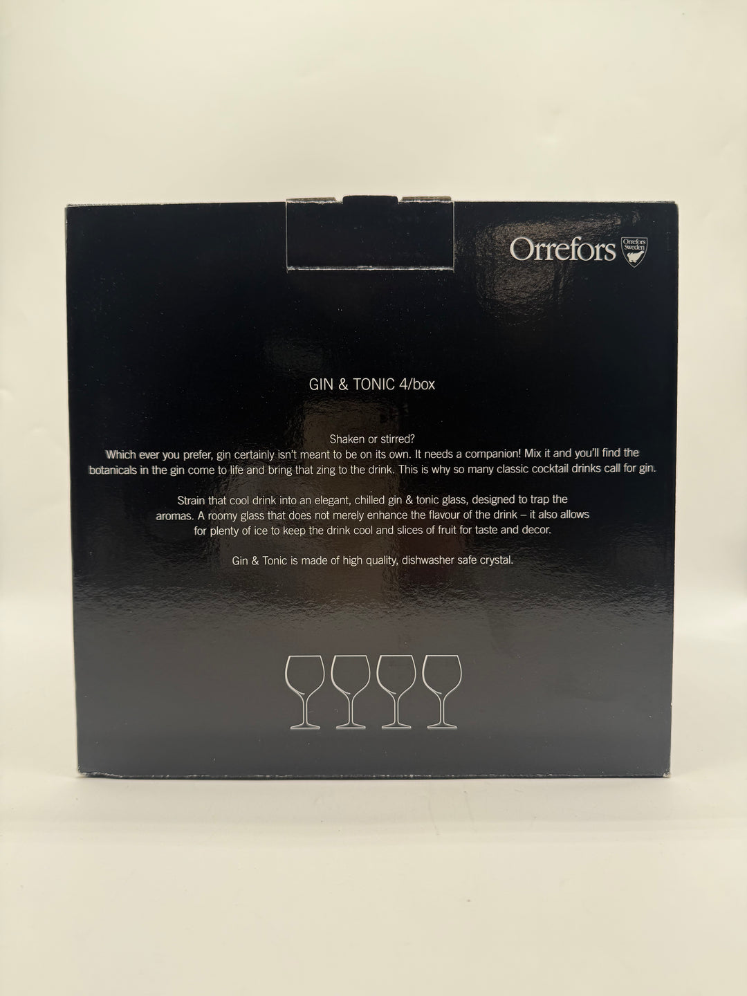 Eleganta Orrefors kristallglas Gin Tonic 4 pack