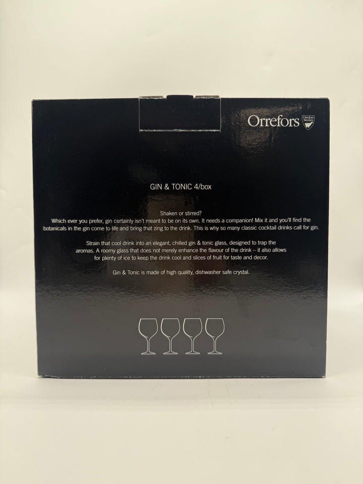 Eleganta Orrefors kristallglas Gin Tonic 4 pack