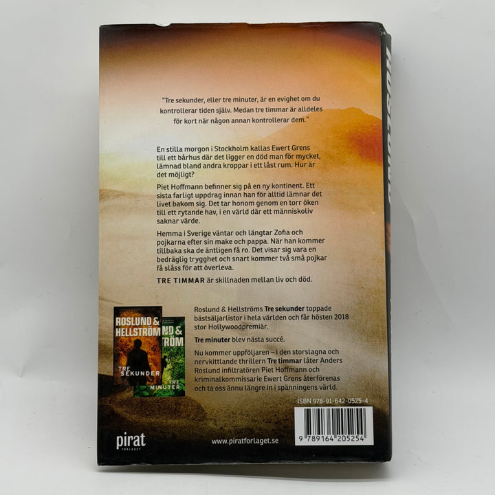 Tre timmar Anders Roslund inbunden thriller bok