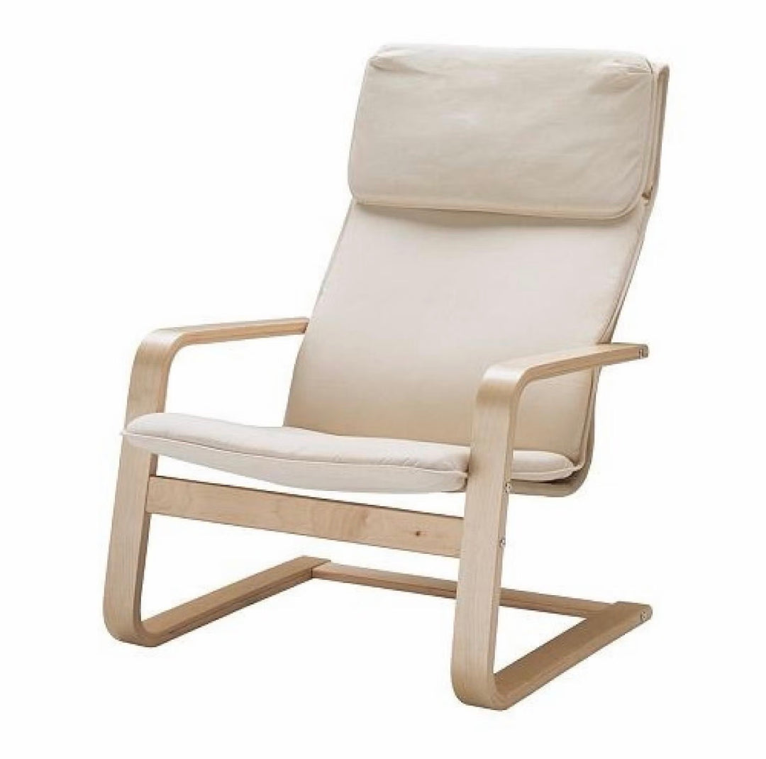 Pello fåtölj i ljus björk och beige