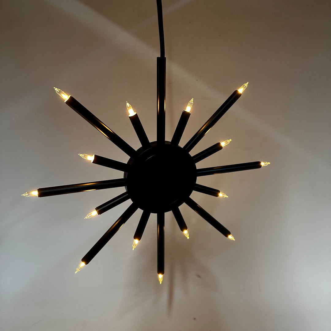 Retro svart taklampa i stjärnformad design