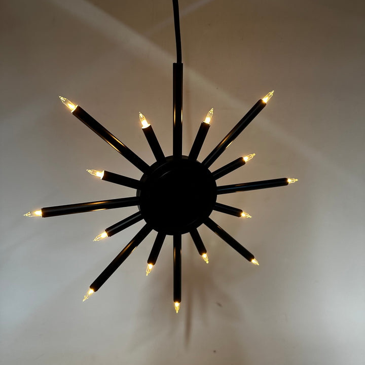 Retro svart taklampa i stjärnformad design