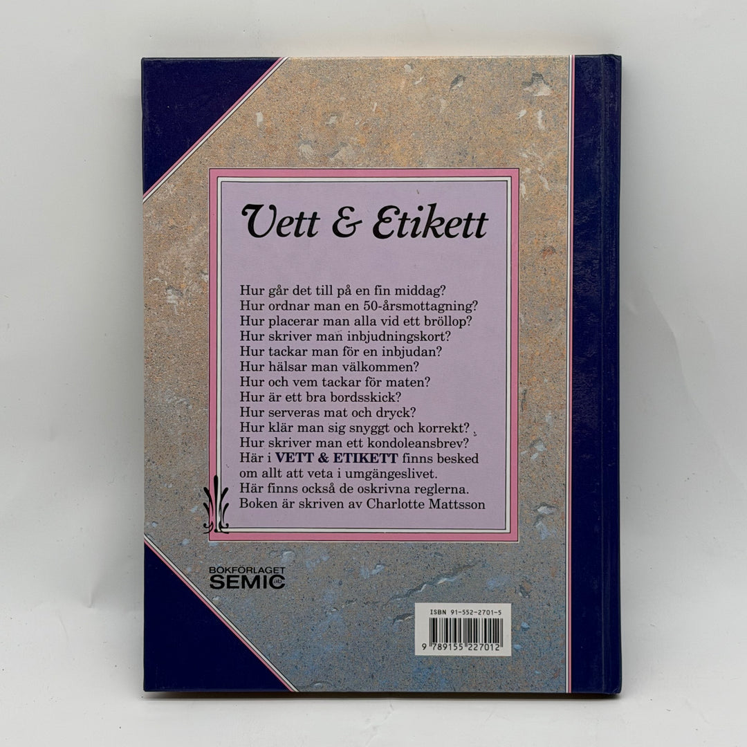 Vett och etikett bok klassisk handbok