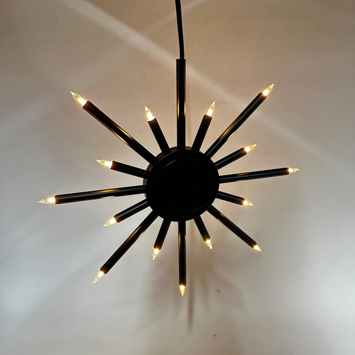 Retro svart taklampa i stjärnformad design