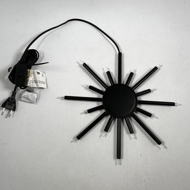 Retro svart taklampa i stjärnformad design