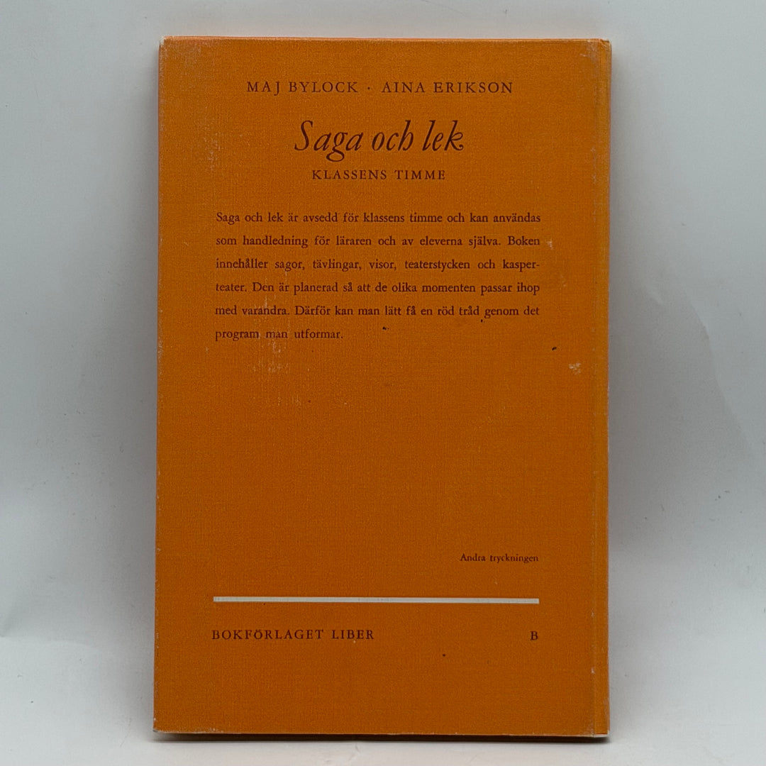 Saga och lek retro pedagogisk barnbok Liber