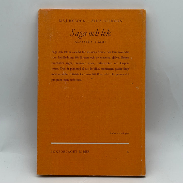 Saga och lek retro pedagogisk barnbok Liber