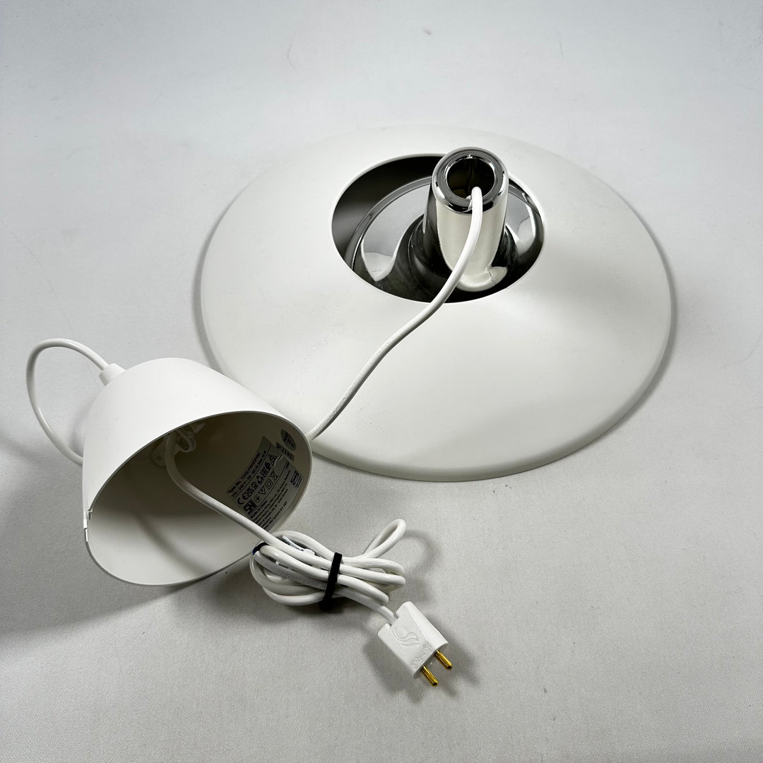 Retro Taklampa med Silverdetaljer i Mycket Gott Skick