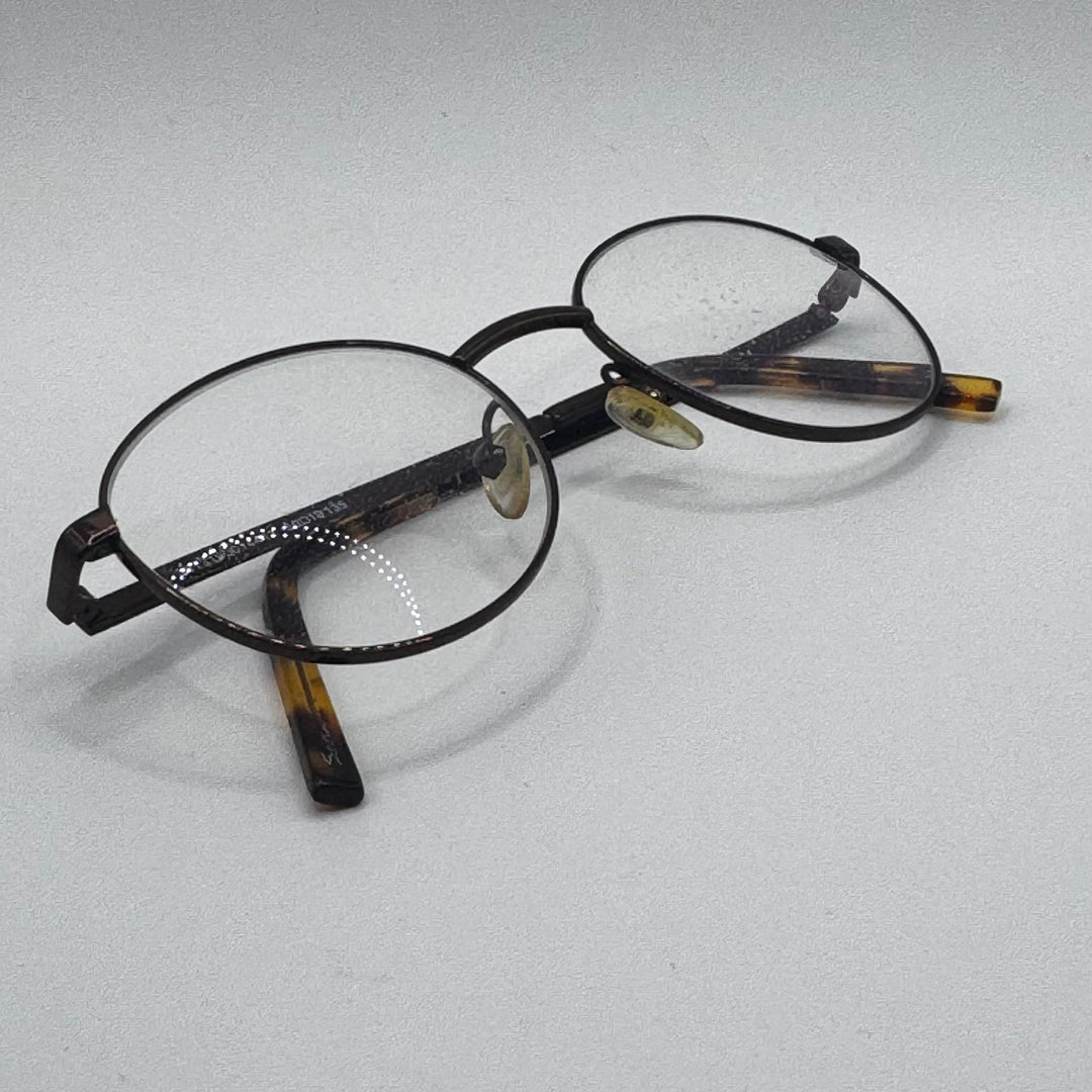 Klassiska runda glasögon i svart metall - Homy Secondhand Online