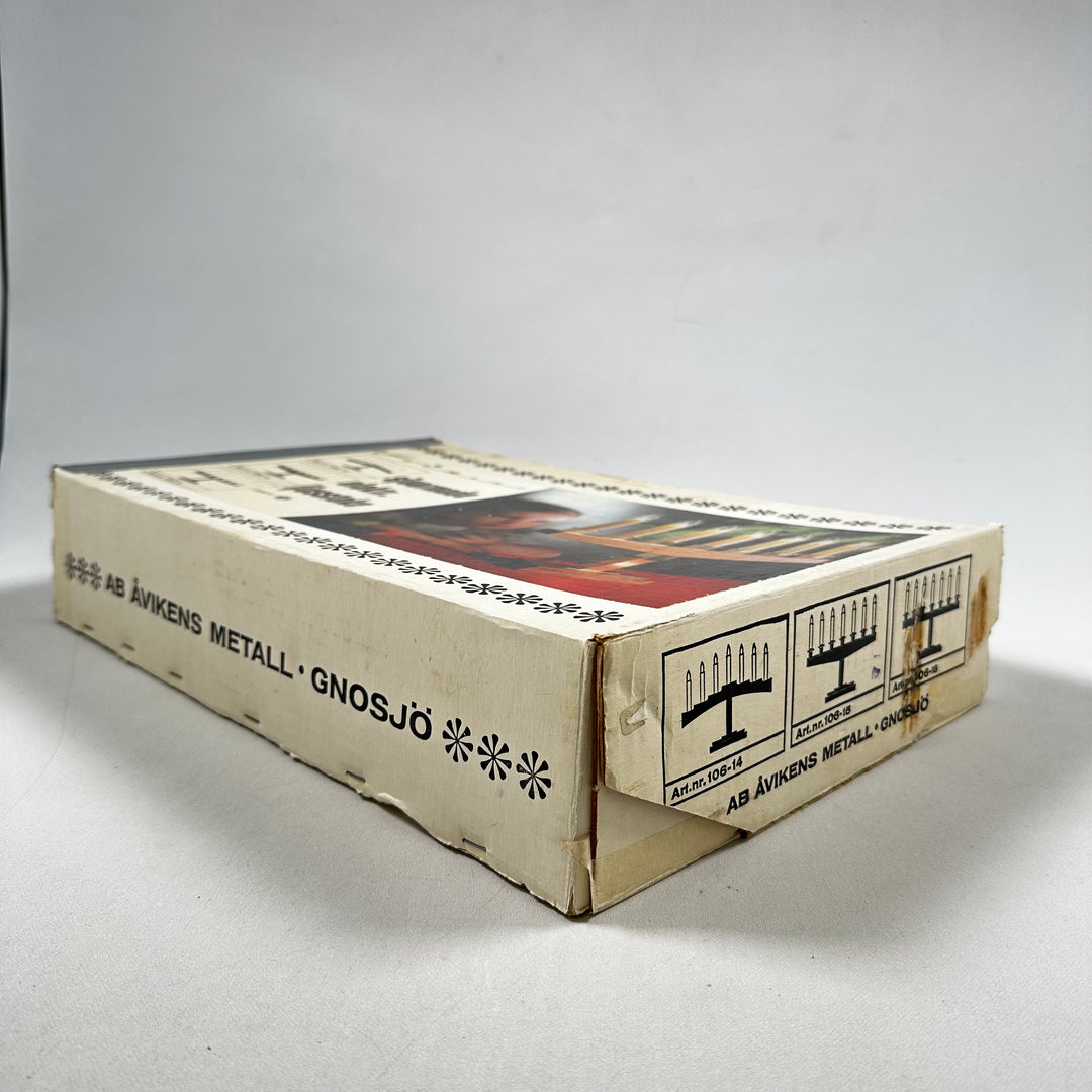 Retro Elektrisk Ljusstake i Trä och Metall