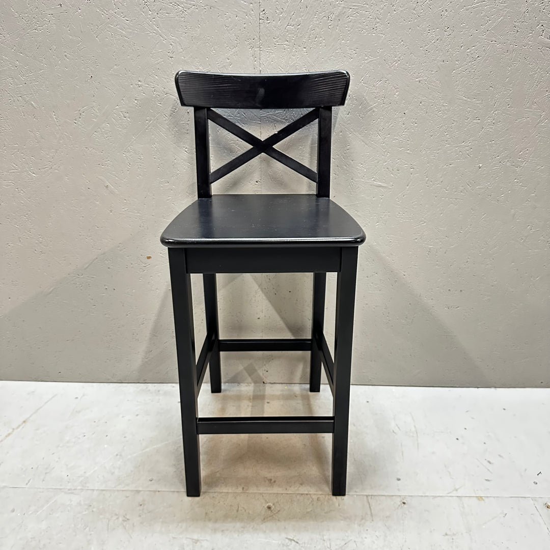 IKEA INGOLF barstol trä svart elegant