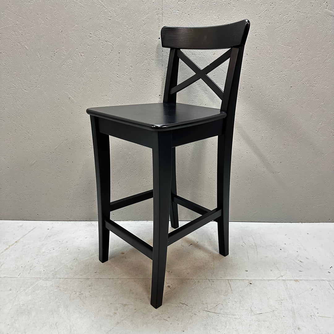 IKEA INGOLF barstol trä svart elegant