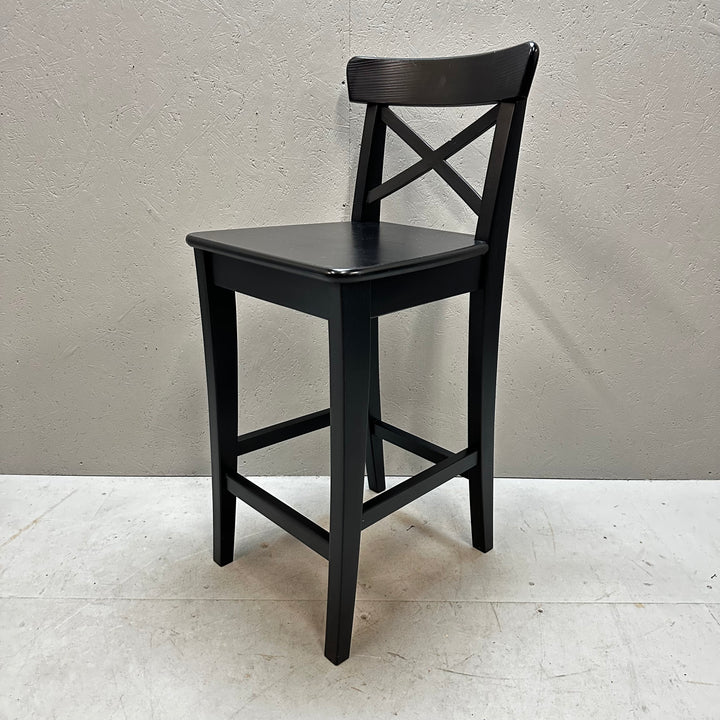IKEA INGOLF barstol trä svart elegant