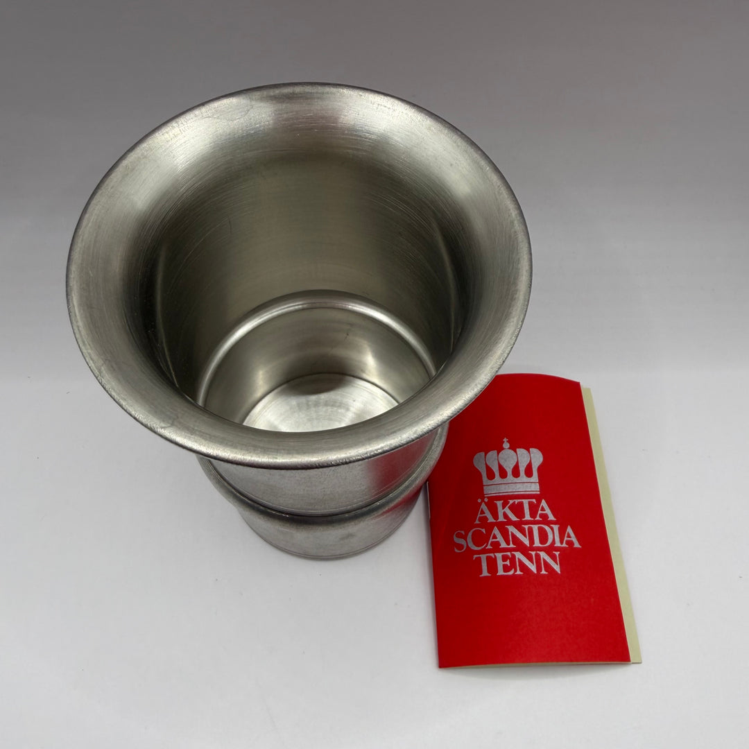 Elegant retro tennbägare Äkta Scandia Tenn