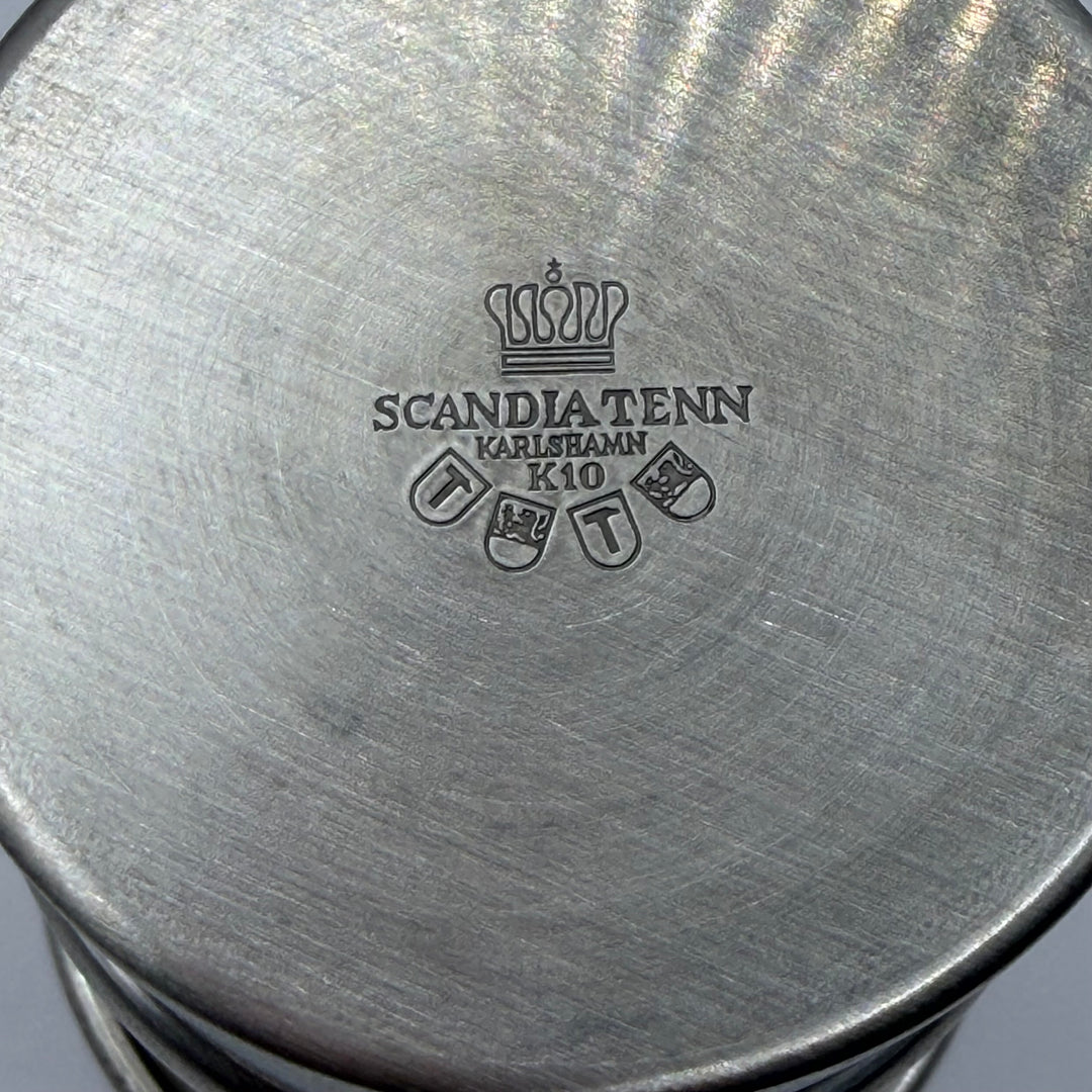 Elegant retro tennbägare Äkta Scandia Tenn