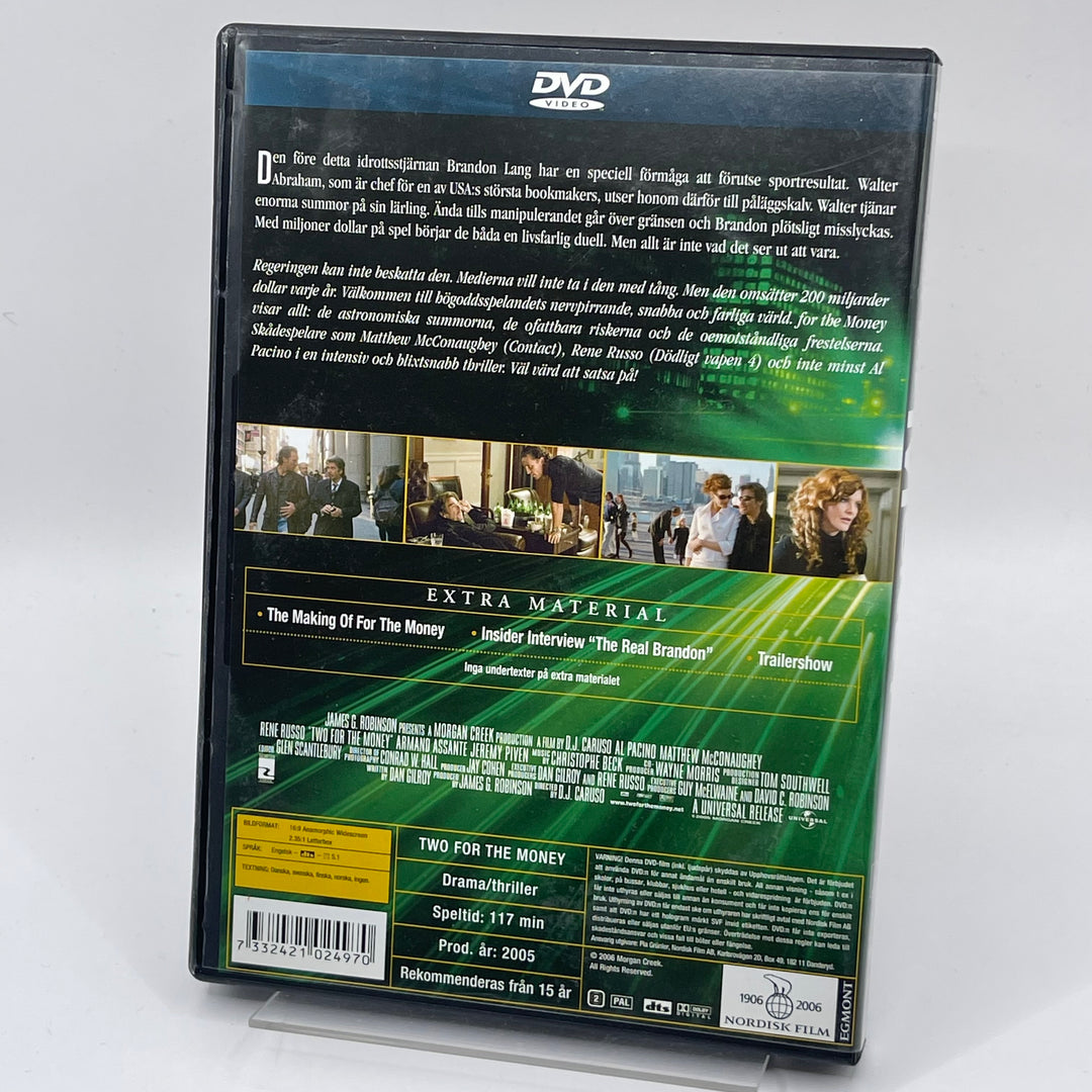 Two For The Money DVD Begagnad Dramathriller