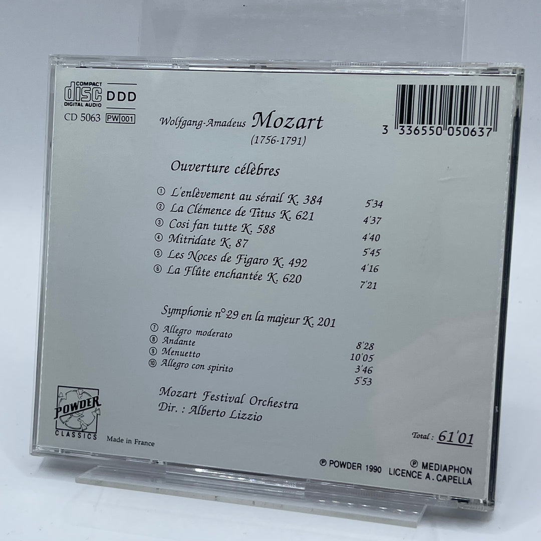 Klassisk Mozart-CD med ouvertyrer från Powder Classics