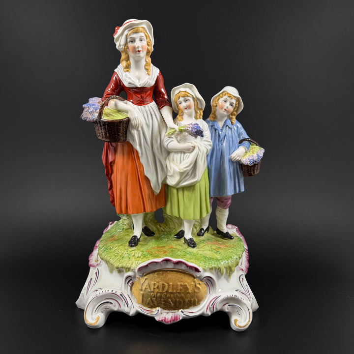 Dresden-porslinsfigur Mor och Barn Retro