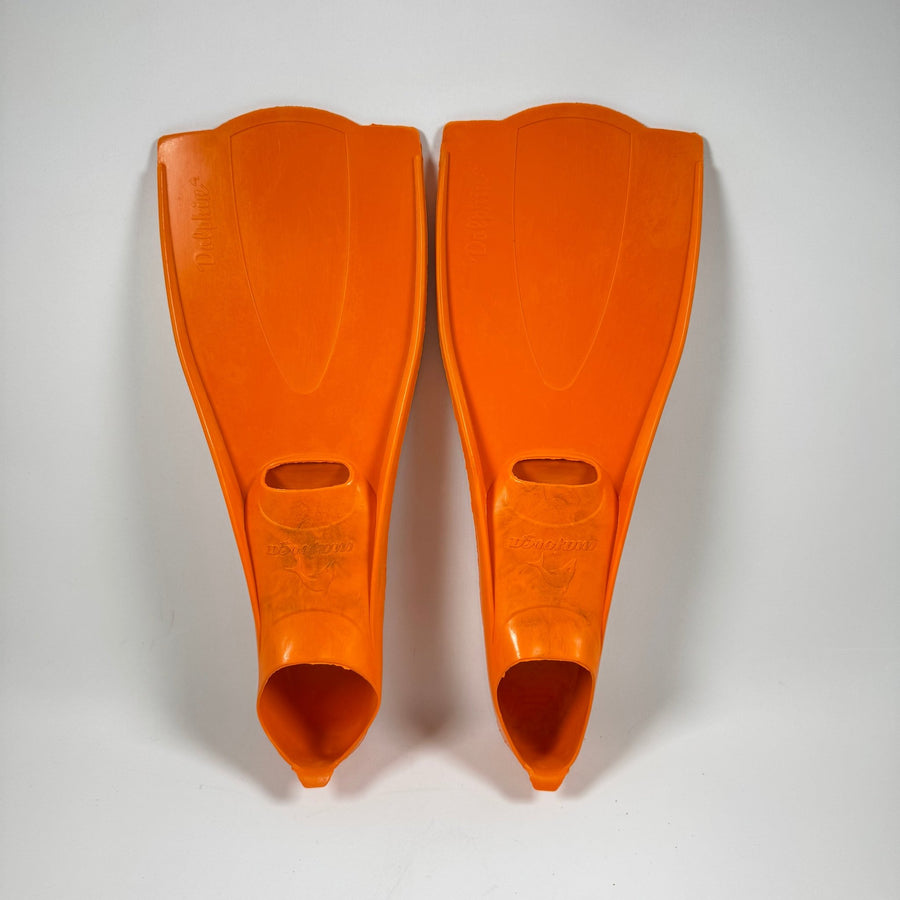 Orange simfötter från Technisub, vintage 36 - 38 - Homy Secondhand Online
