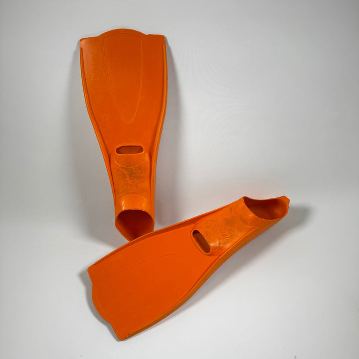 Orange simfötter från Technisub, vintage 36 - 38 - Homy Secondhand Online