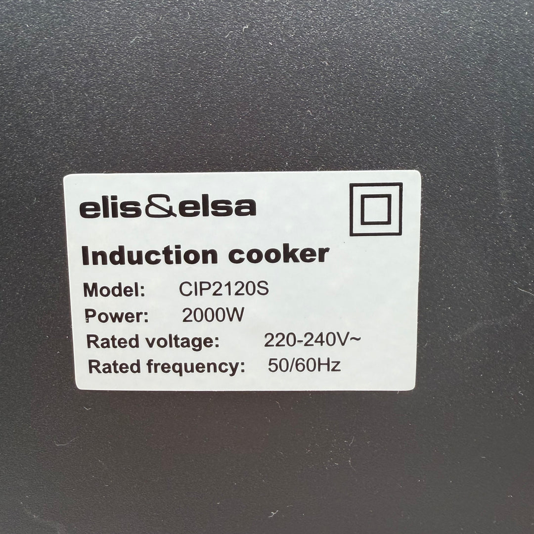 Portabel svart induktionshäll elis och elsa