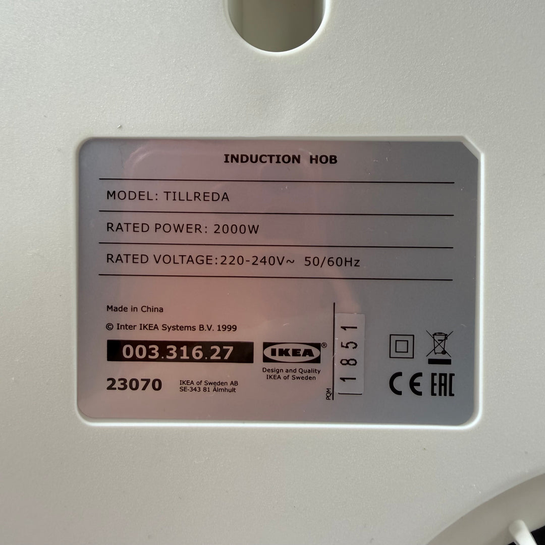 IKEA TILLREDA portabel induktionshäll svart