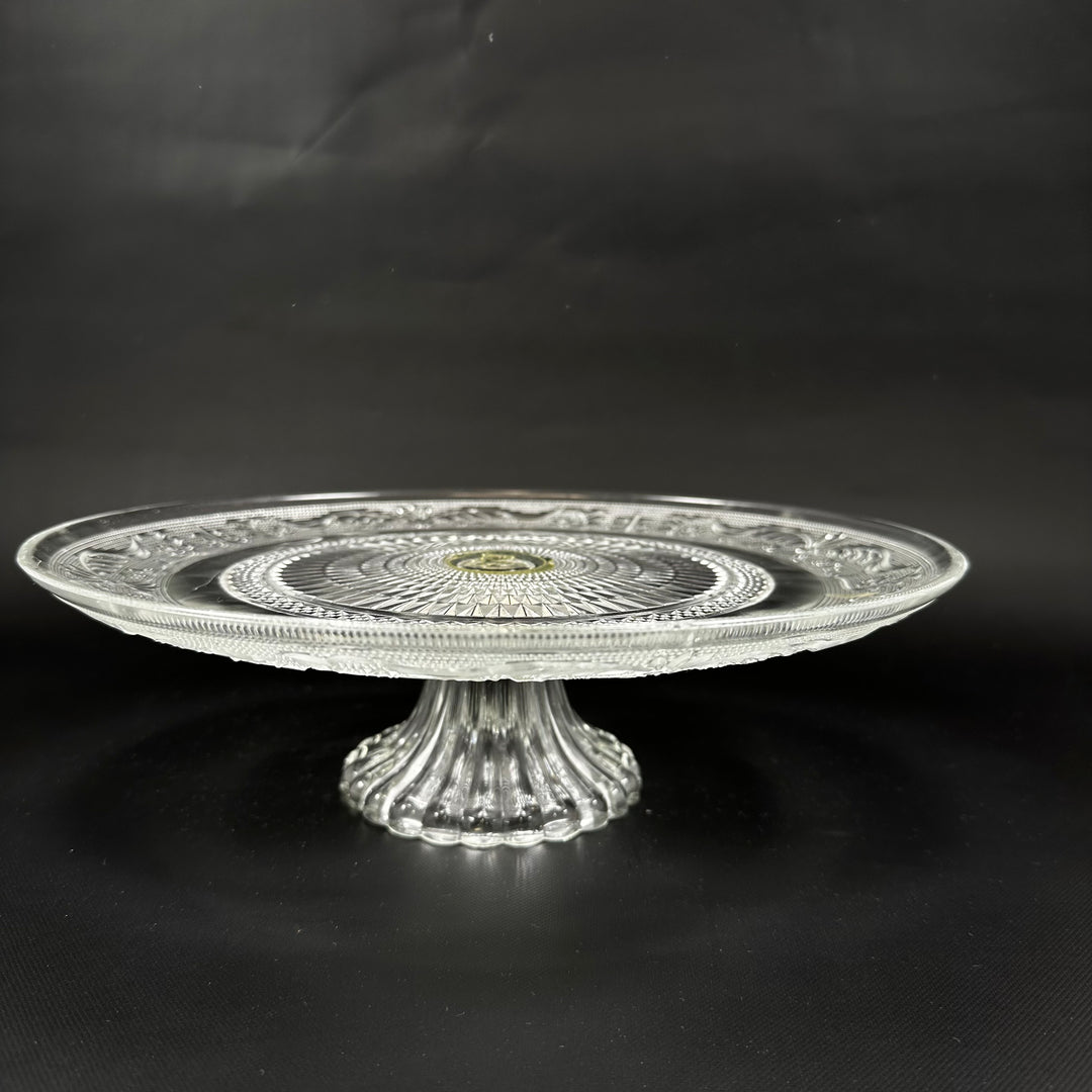 Retro tårtfat i glas med elegant design