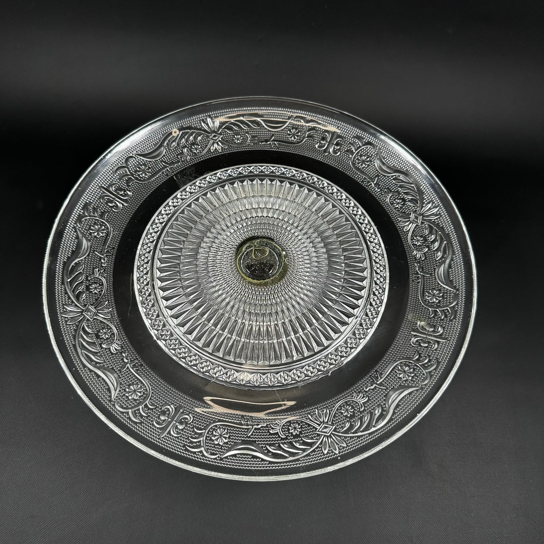 Retro tårtfat i glas med elegant design